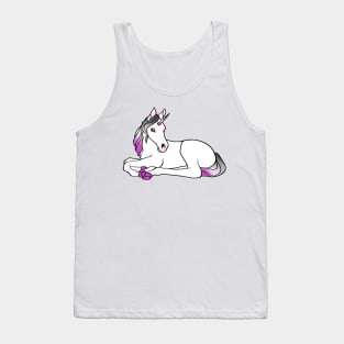 asexual pride unicorn foal Tank Top